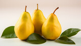 Food photography of Pears, isolated, white background
