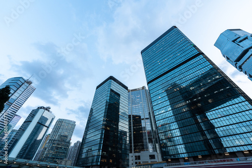 modern office building in hong kong china