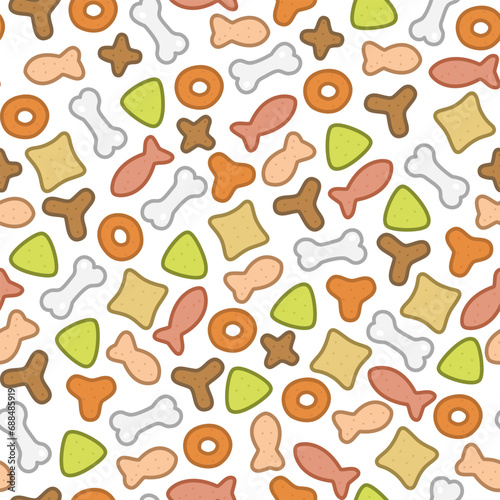 pet food seamless pattern. kitten food pattern background. vector pet food seamless pattern background. kitten food pattern. a pile of granulated cat food. packaging pets food.