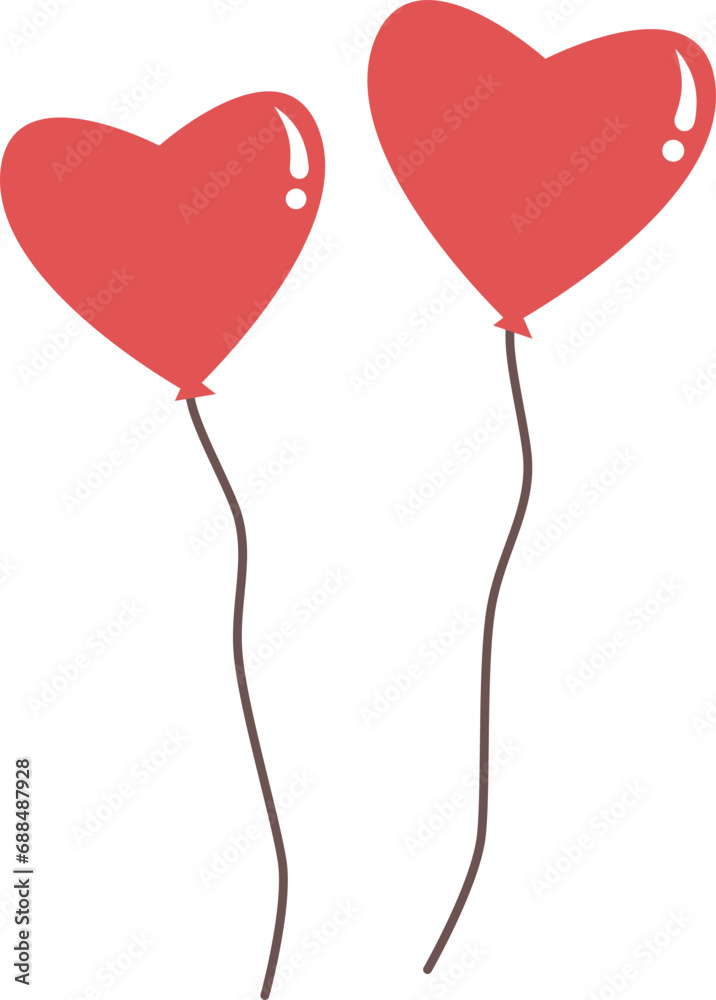 Heart Shape Balloon Illustration