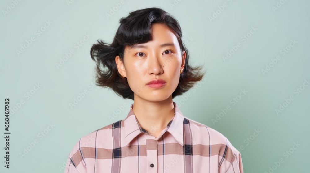 Modern Asian beauty in a light studio setting Modern Asian beauty in a light studio setting