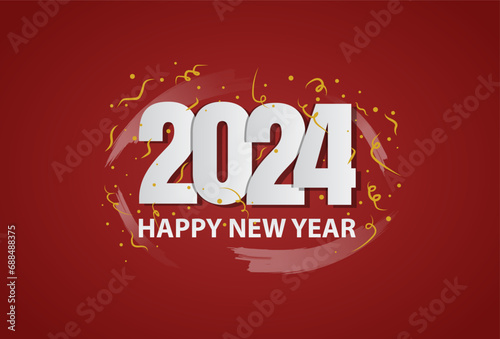 happy new year banner illustration
