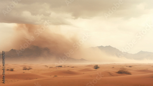Desert Dust Storm Across the Desert © UsamaR