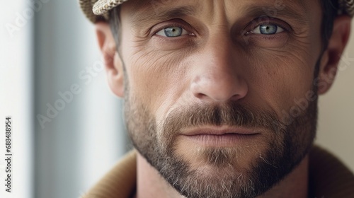 A detailed shot of a man's eyes, conveying a strong connection.