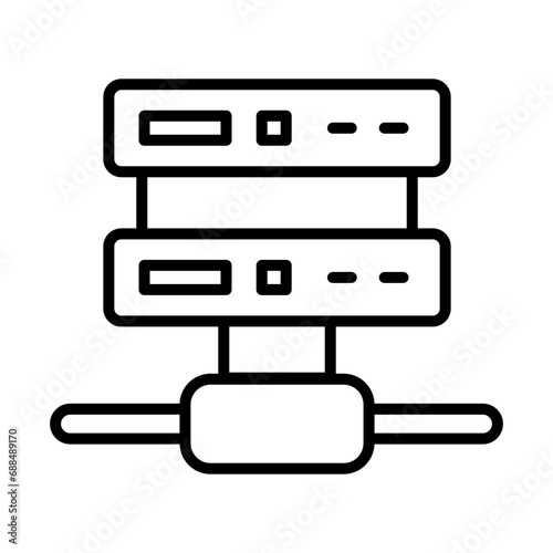 Server icon. Cloud computing services icon
