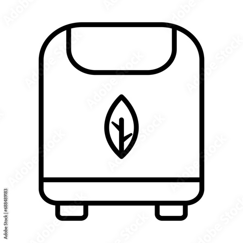 Refrigerator Icon in line style. Small Refrigerator in line style