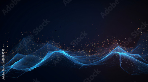 Abstract dynamic wave of particles