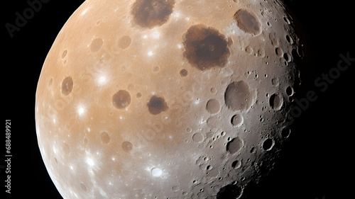 Moon surface with lunar cra...