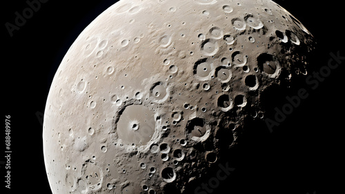 Moon surface with lunar cra...