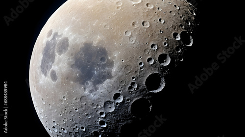 Moon surface with lunar cra...