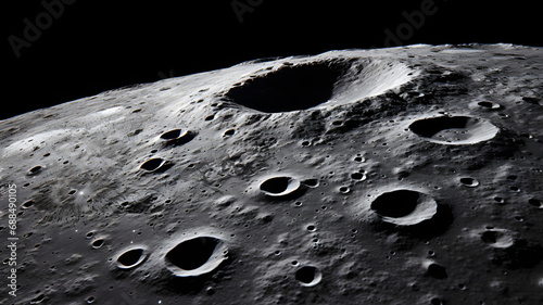Moon surface with lunar cra...