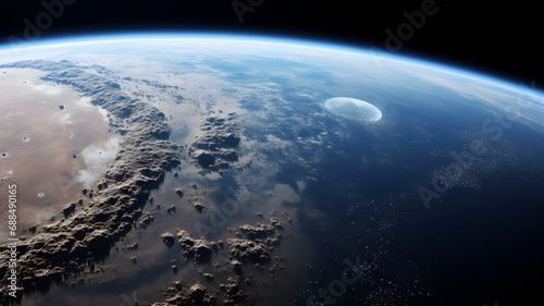 Moon surface with lunar cra...