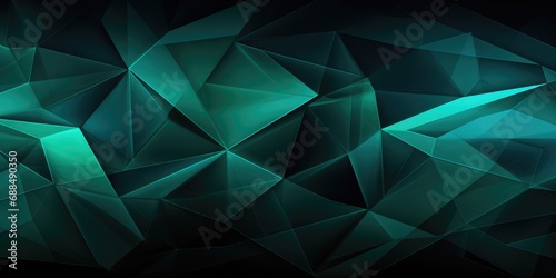 abstract green and blue turkis geometric dark background shape