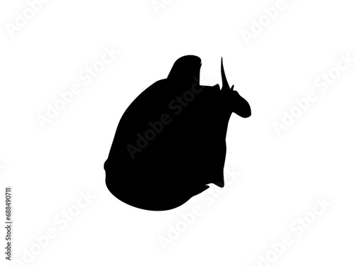 Piranha Fish Silhouette, can use for Logo Gram, Website, Art Illustration, Pictogram, Icon or Graphic Design Element. Vector Illustration 