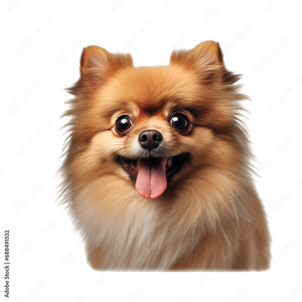 Pomeranian dog isolated on transparent background