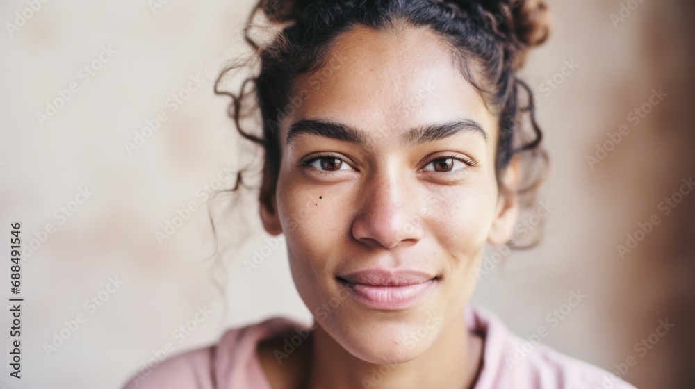 Detailed portrait of a Moroccan lady showcasing her unique features. Detailed portrait of a Moroccan lady showcasing her unique features.