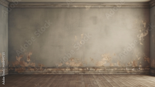 Empty old vintage room background