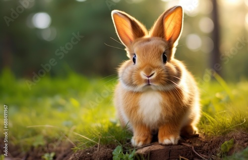 Bunny rabbit in a natural background