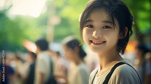 Young Asian Girl with a Radiant Smile