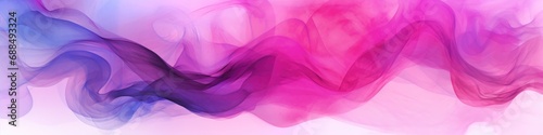 A pink and blue abstract painting with a white background. Generative AI. © serg3d