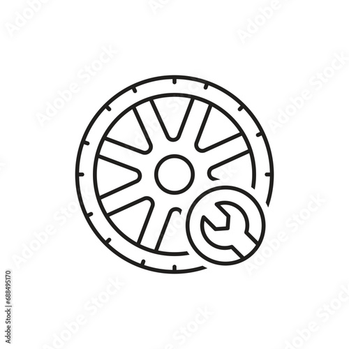 Wheel repair icon design. isolated on white background. vector illustration