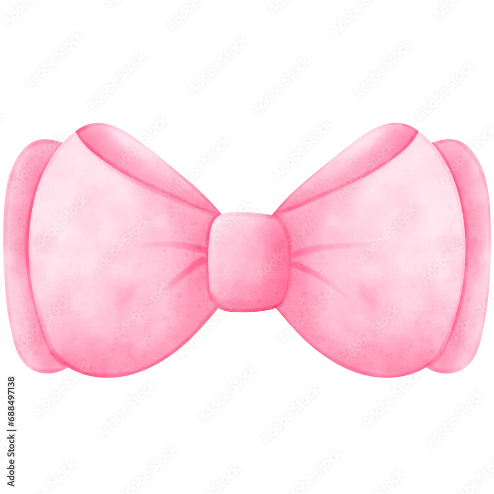 Watercolor ribbon, bow