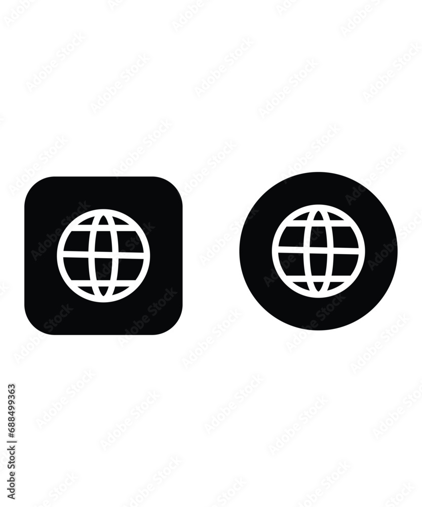 globe button icon, vector best flat icon. globe button icon, vector best flat icon.