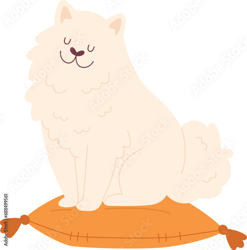 Dog Sitting On Pillow