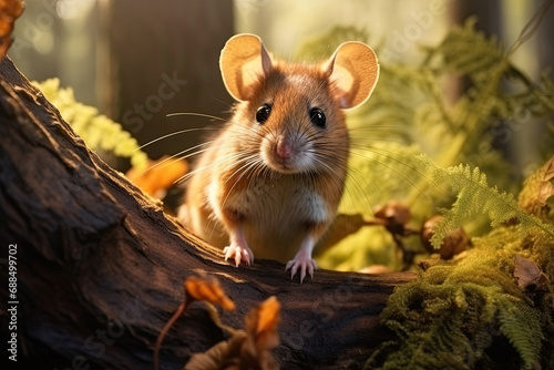 close up brown mouse in a forest on the ground © Rangga Bimantara