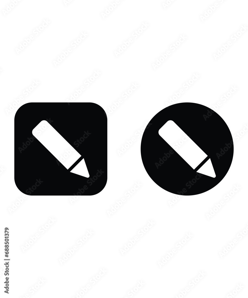 pencil button icon, vector best flat icon pencil button icon, vector best flat icon