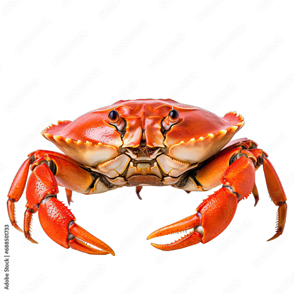 Crab photograph isolated on white background