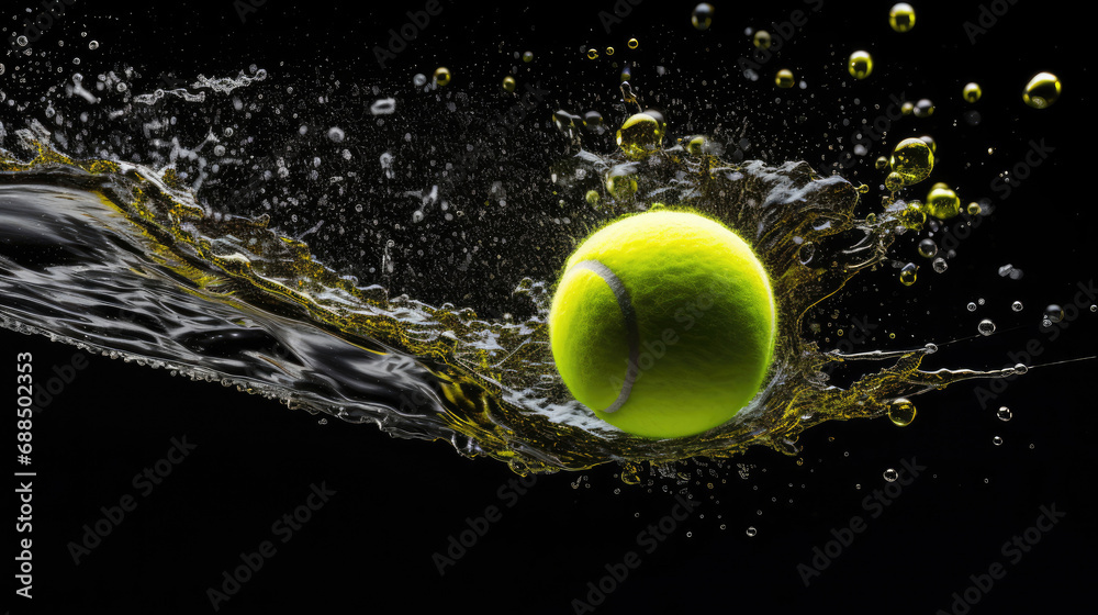 Tennis ball in high-speed dynamic court