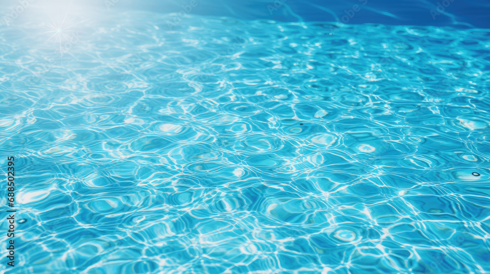 Pool under sun azure tiles sparkling water