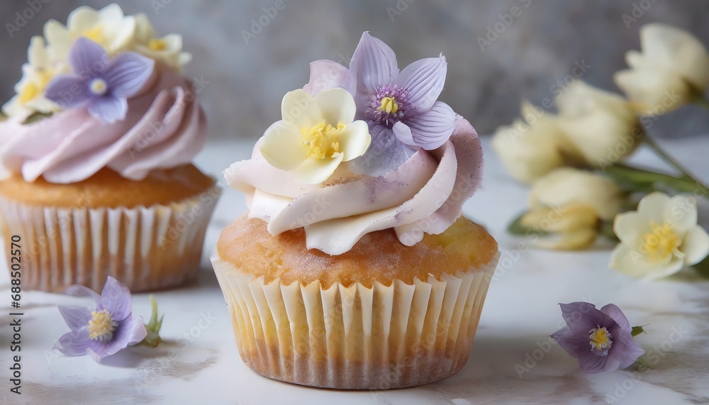 Spring themed cupcake for birthday or anniversary celebrations Spring themed cupcake for birthday or anniversary celebrations