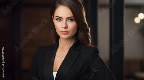 Portrait of beautyful and confident business woman. generative ai.