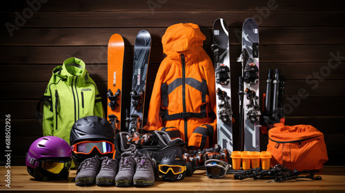 Functional ski safety gear with bright colors
