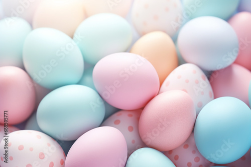 Colorful Easter Eggs Background - Vibrant Holiday Display - Created with Generative AI Tools