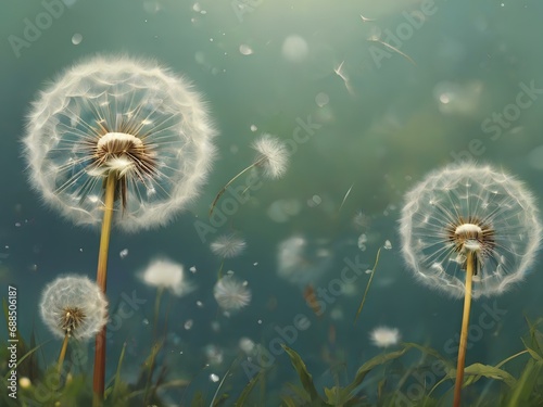 dandelion on green generative AI