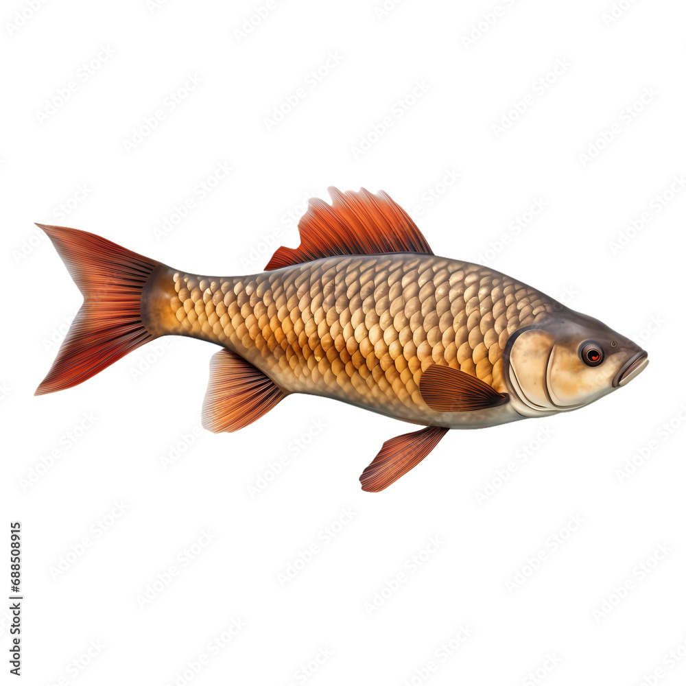 Fototapeta premium Carp isolated on transparent background