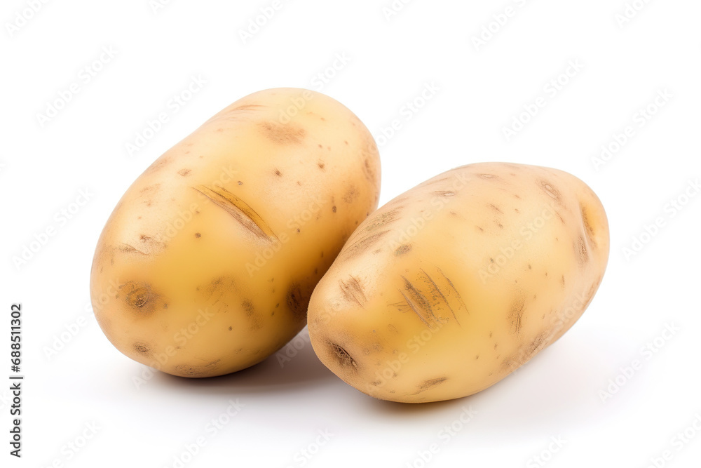 potatoes isolated on white background potatoes isolated on white background
