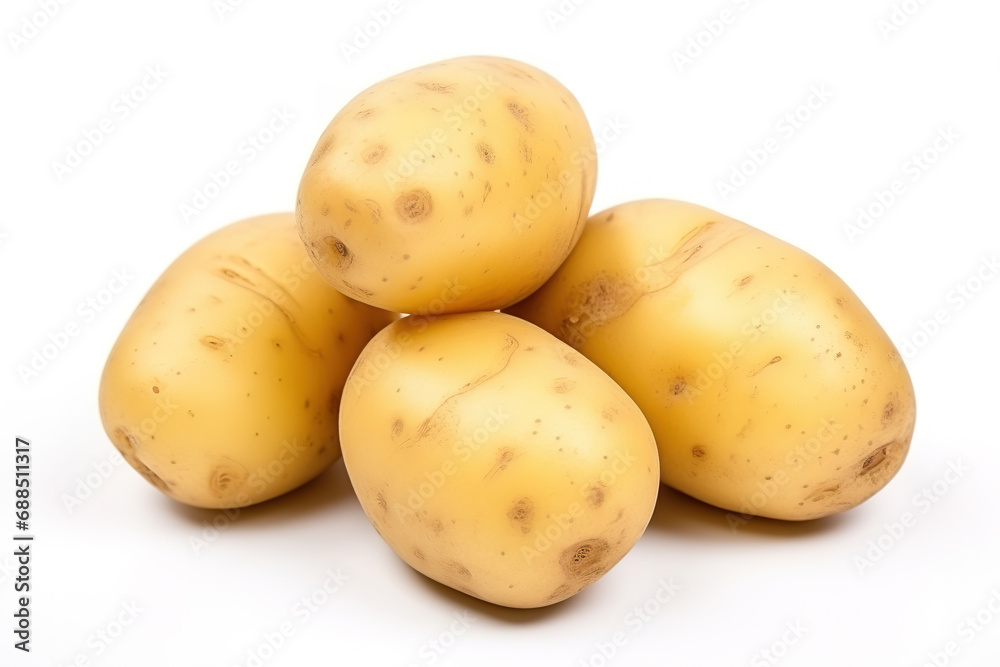 potatoes isolated on white background potatoes isolated on white background