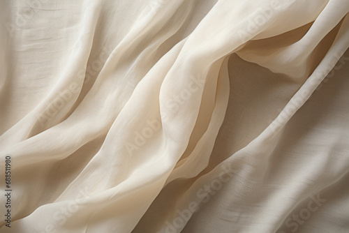 White linen canvas natural cotton fabric background