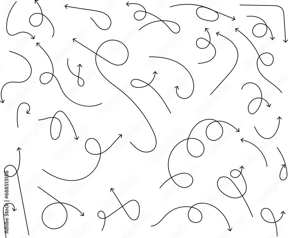 Black hand drawn arrows on white background. Curve arrow icon. Arrow, cursor icon. Collection of vector pointers. Back, Forward, Next, Previous sign Black hand drawn arrows on white background. Curve arrow icon. Arrow, cursor icon. Collection of vector pointers. Back, Forward, Next, Previous sign