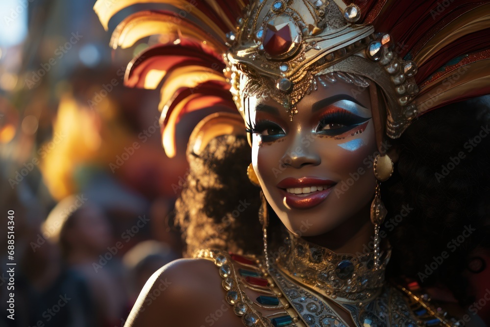 Golden sunset parade carnival floats cast long, festive carnival photos