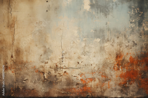 Grunge background cement old wall with rusty stains