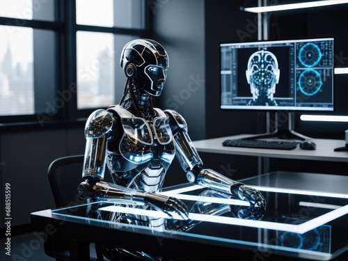 AI robots in offices serve as data analysis experts, handling large data retrieval and analysis to provide immediate insights, aiding in smart decision-making and market adaptation.