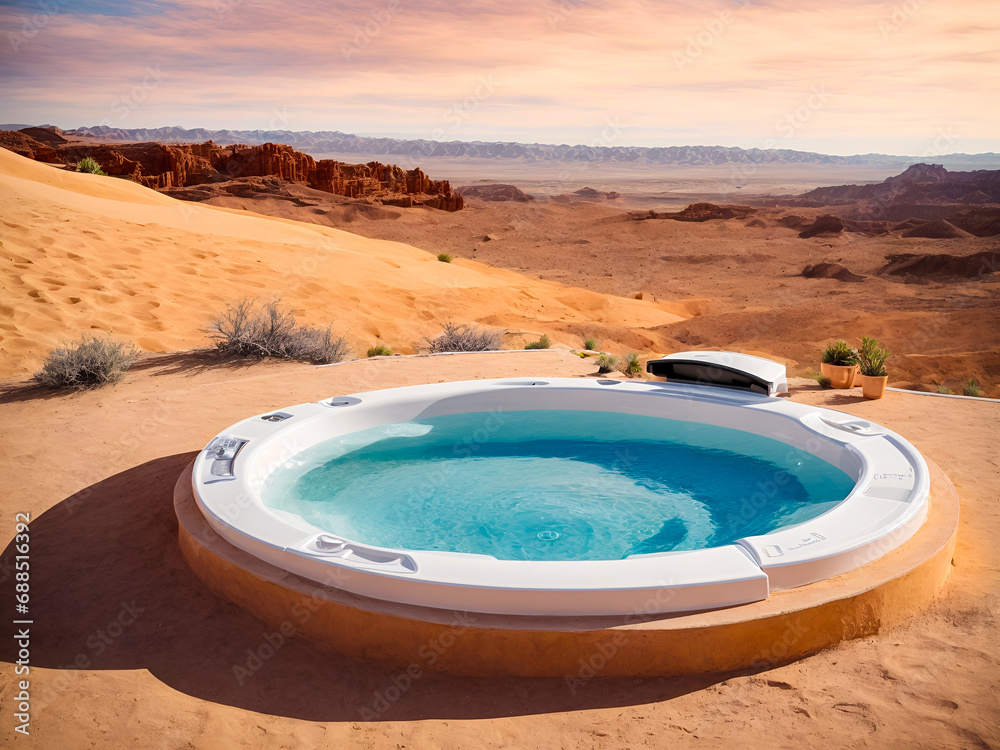 luxury Jacuzzi in a desert