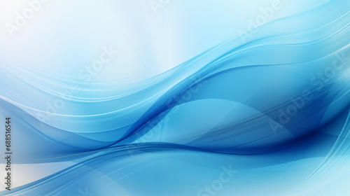 Abstract blue wavy with blurred light curved lines © franklin