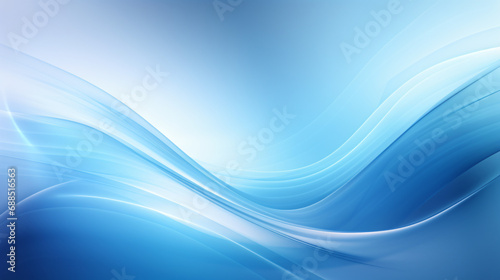 Abstract blue wavy with blurred light curved lines © franklin