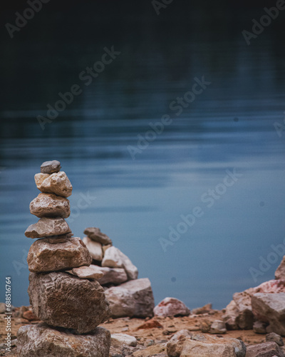 Canvas Print stones in water